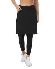 High Waist Skirted Leggings for Women Dressy Skirt with Leggings Attached Wor…