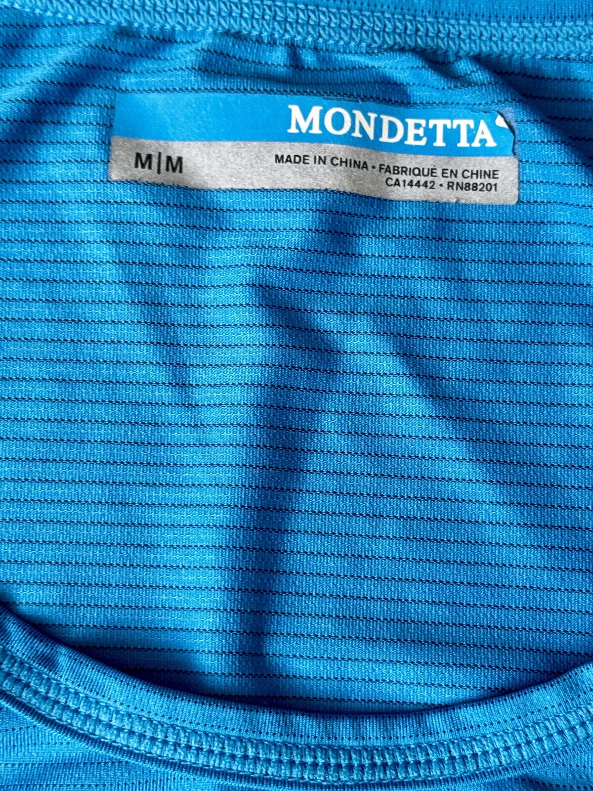 Mondetta Mens Size Medium Tank Blue Sleeveless Active -92% Poly 8% Spandex gallery