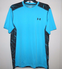 Men’s Under Armour Turquoise & Black Athletic Shirt Size Small or Medium-NWT
