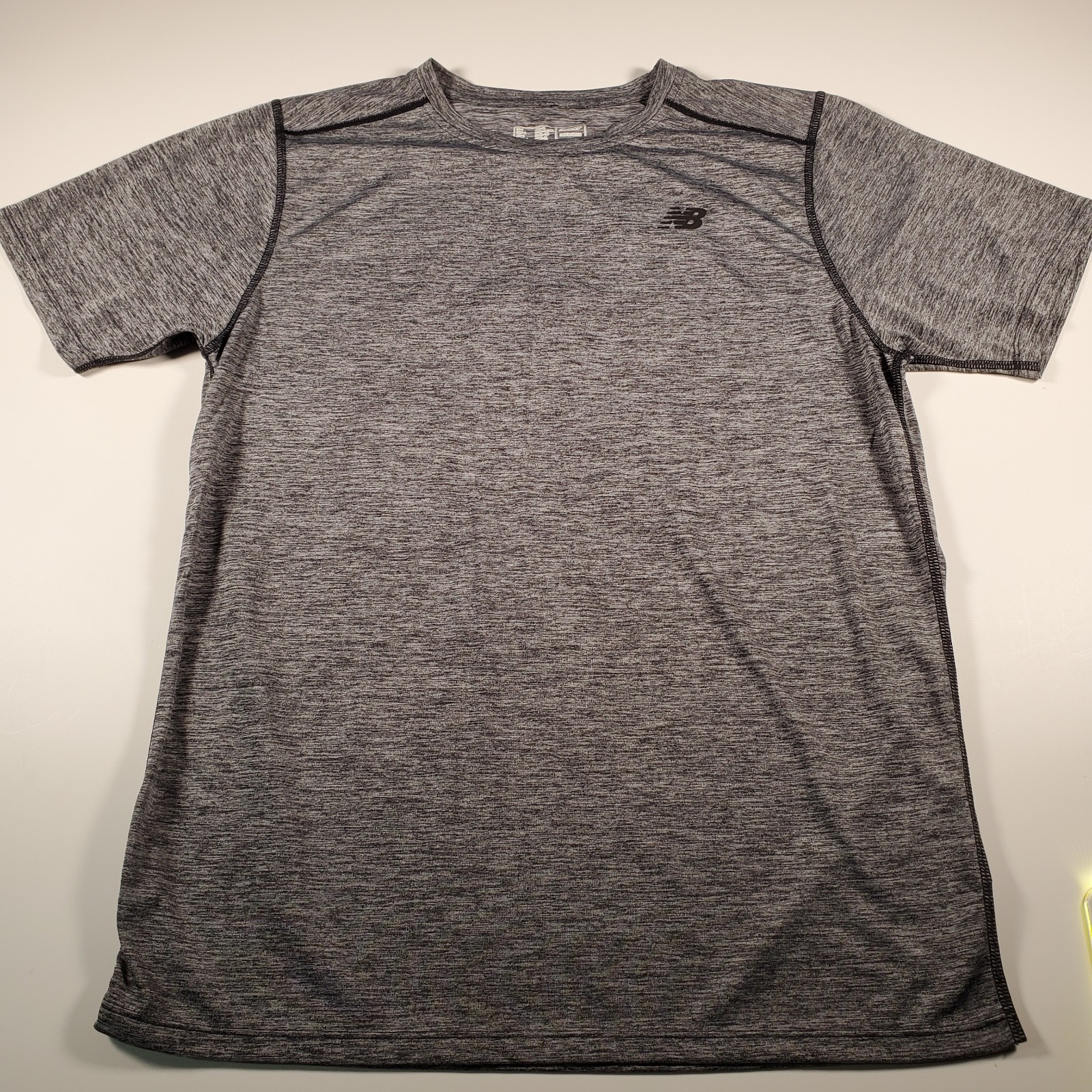 New Balance NB Dry Mens Size Large Heather Gray Short Sleeve Running Shirts 3 PK gallery