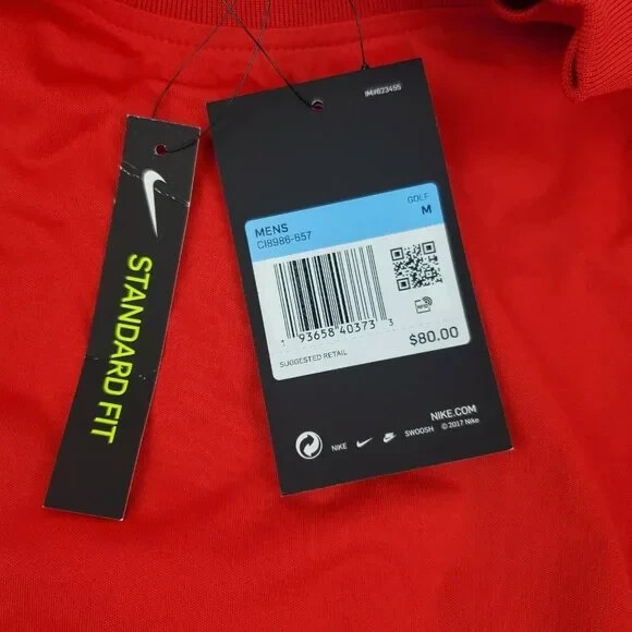 Nike Pullover Mens Medium Shield Victory Red Blue Crew Golf CI8986-657 NWT gallery