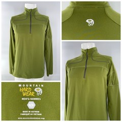 Mountain Hardwear 1/4 Zip Pullover Men M Green Polyester Blend YGI I5-27
