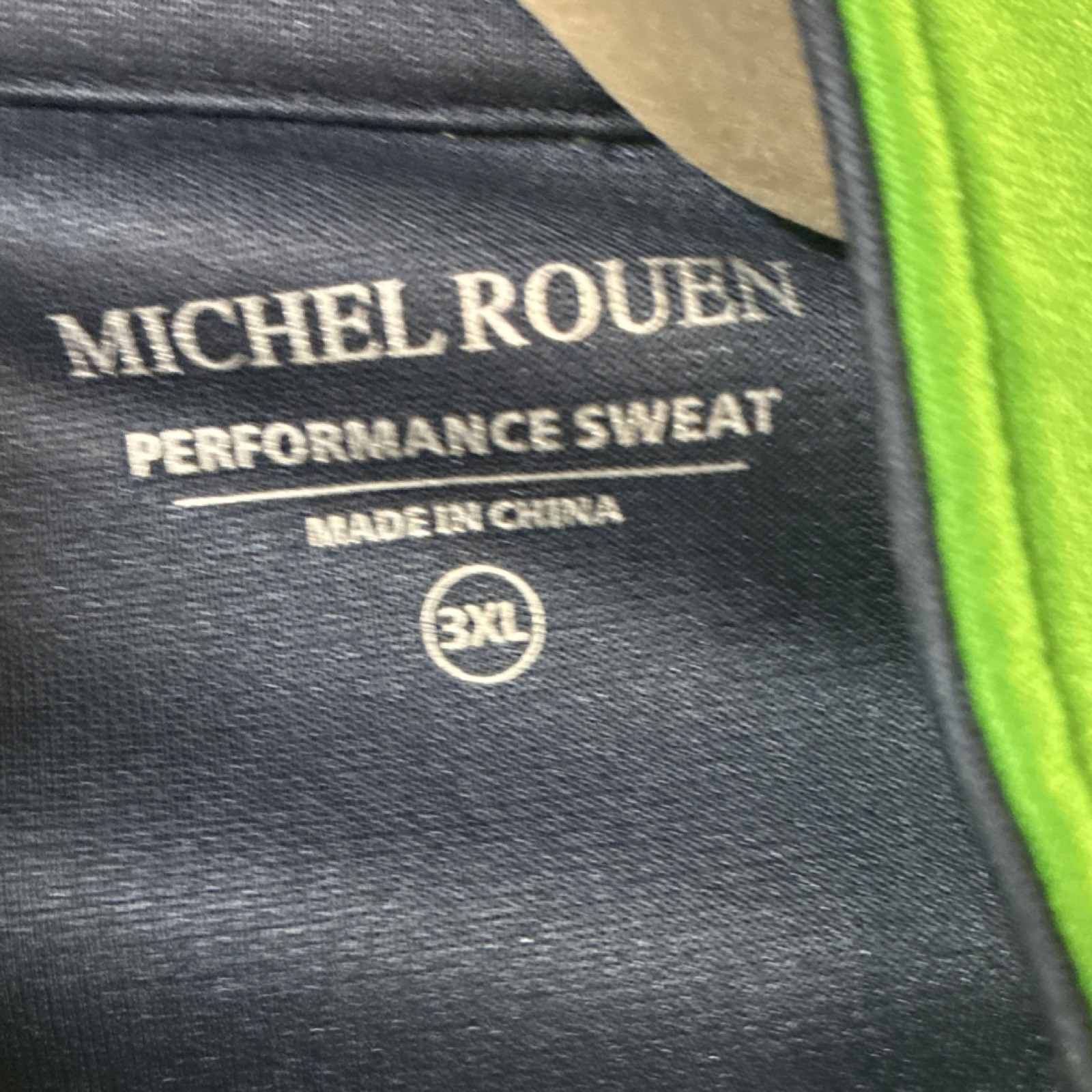 Michel Rouen Performance Sweat Colorblock Men's Pullover 1/4 Zip Mock Neck 3XL gallery