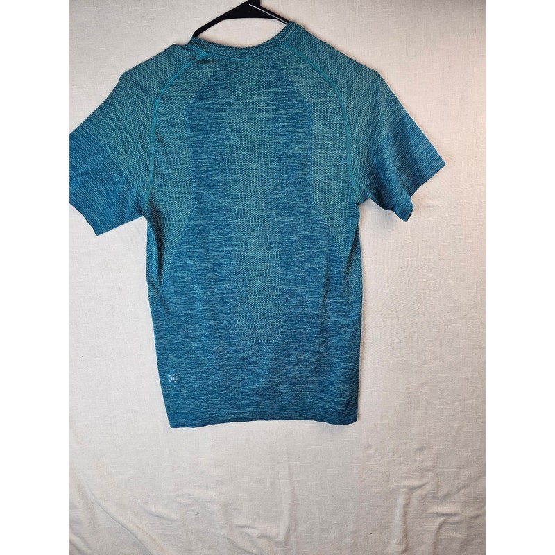 Lululemon Metal Vent Tech Short Sleeve Shirt Teal Blue Space Dye Mens Medium gallery