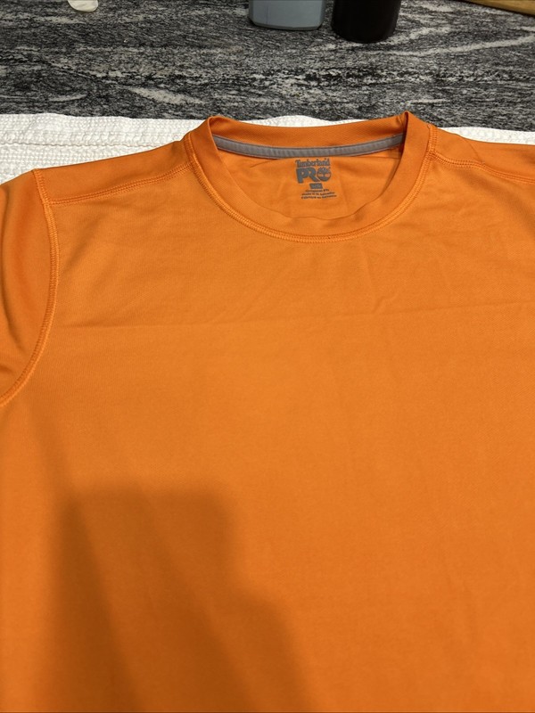Timberland Pro Men’s Orange Athletic T-shirt Size Large Mesh Breathable gallery