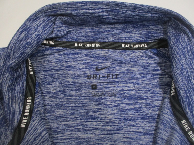 NIKE * Running Pullover * Dri Fit * Long Slv * 1/2 Zip * Heather Blue * Mens MD gallery