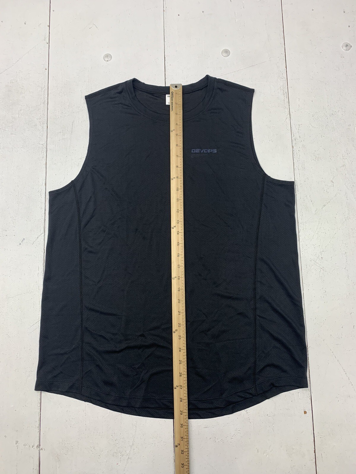 Devops Mens Black Mesh Athletic Tank Size XL gallery
