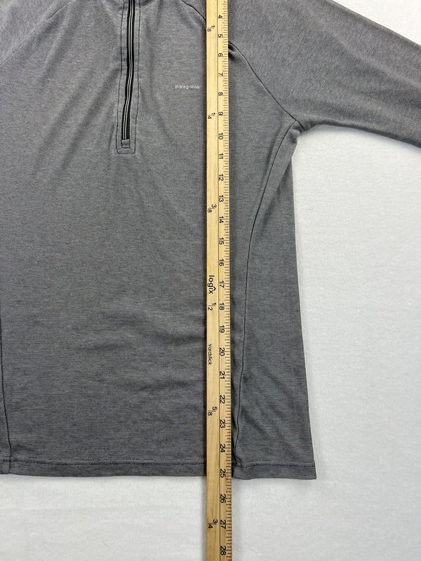Patagonia Mens Capilene 2 Lightweight Gray Long Sleeve 1/4 Zip Pullover Size S gallery
