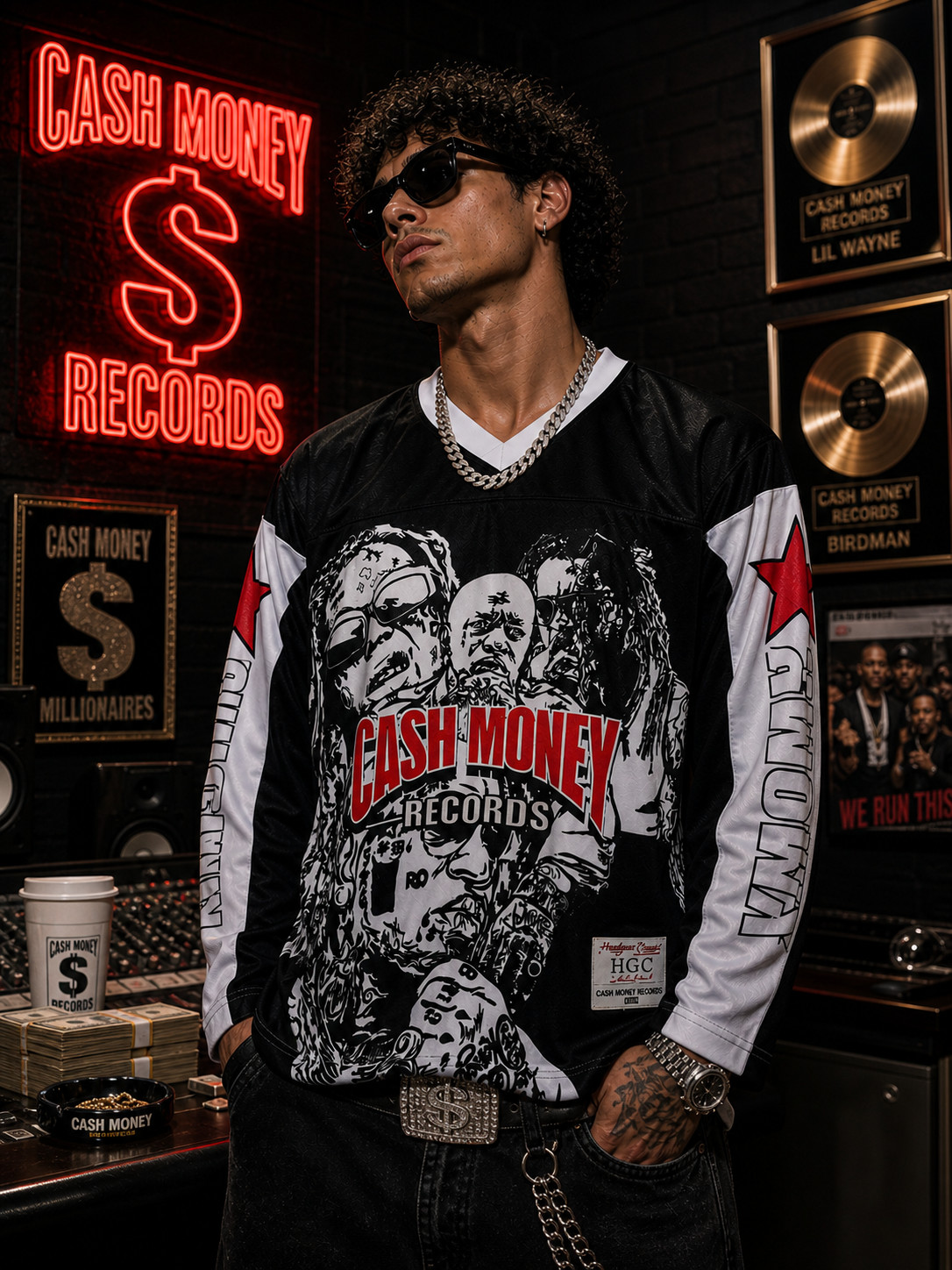 🔥 Headgear Classics Cash Money Records Jersey Size Small Lil Wayne Birdman Hip gallery