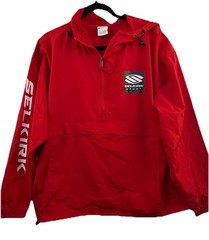 Selkirk Sport Windbreaker Pullover Large 1/2 Zip Pickleball Red