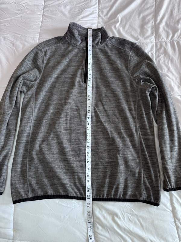 Avalanche Men's Quarter Zip Top Stand Up Pullover Size Large Gray Soft EUC gallery
