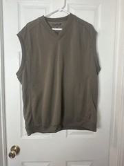 Nike Golf Fit Dry Khaki Tan Beige Leisure Casual Pullover Vest XL X-Large