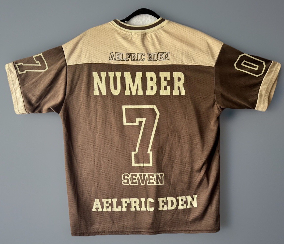 Aelfric Eden Retro Jersey Mens Large Brown/Beige, 2 Sided Excellent Condition gallery