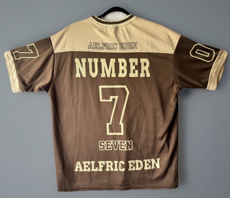 Aelfric Eden Retro Jersey Mens Large Brown/Beige, 2 Sided Excellent Condition gallery