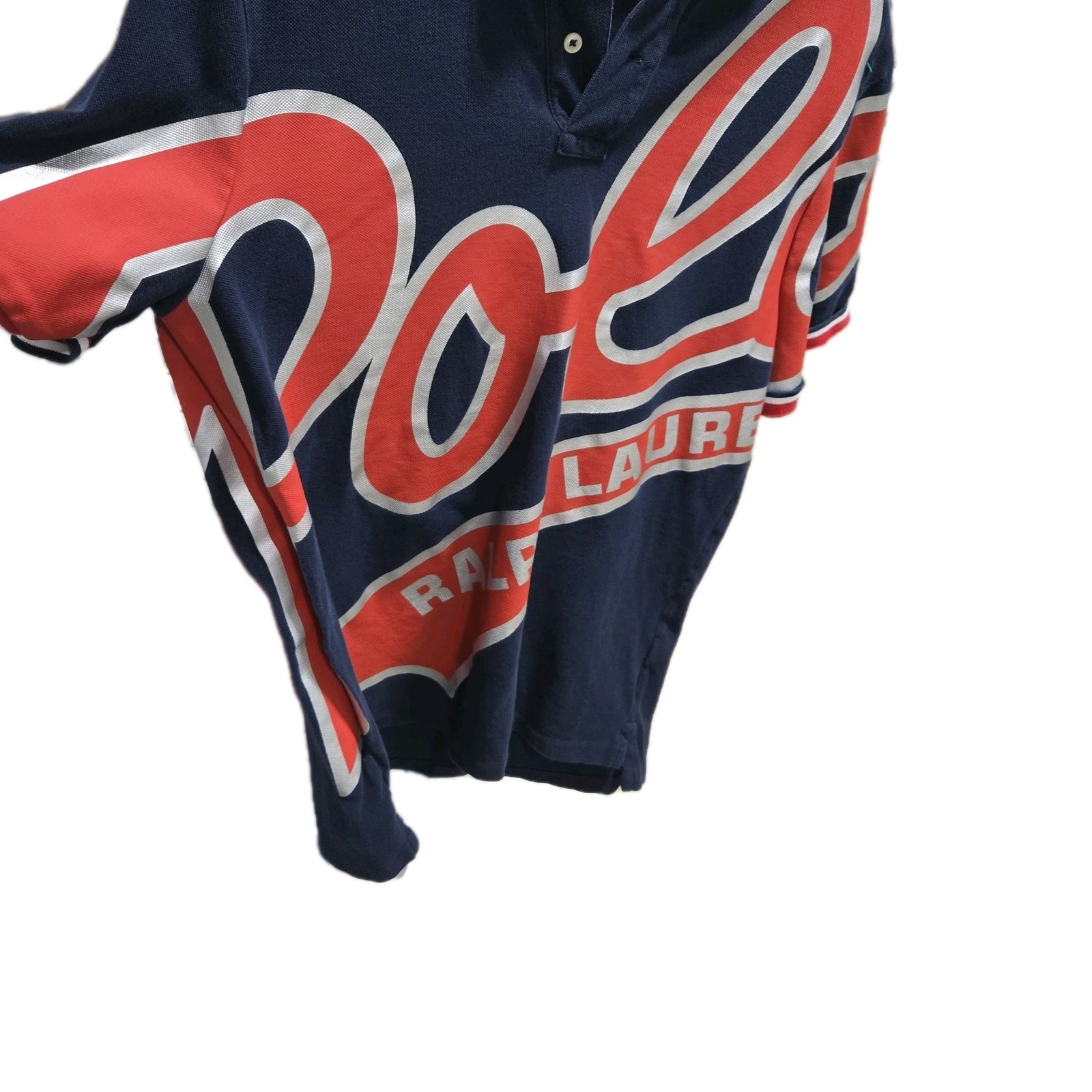 Polo Ralph Lauren Big Bubble Logo Performance Polo Aviator Navy Mens Large Aop gallery