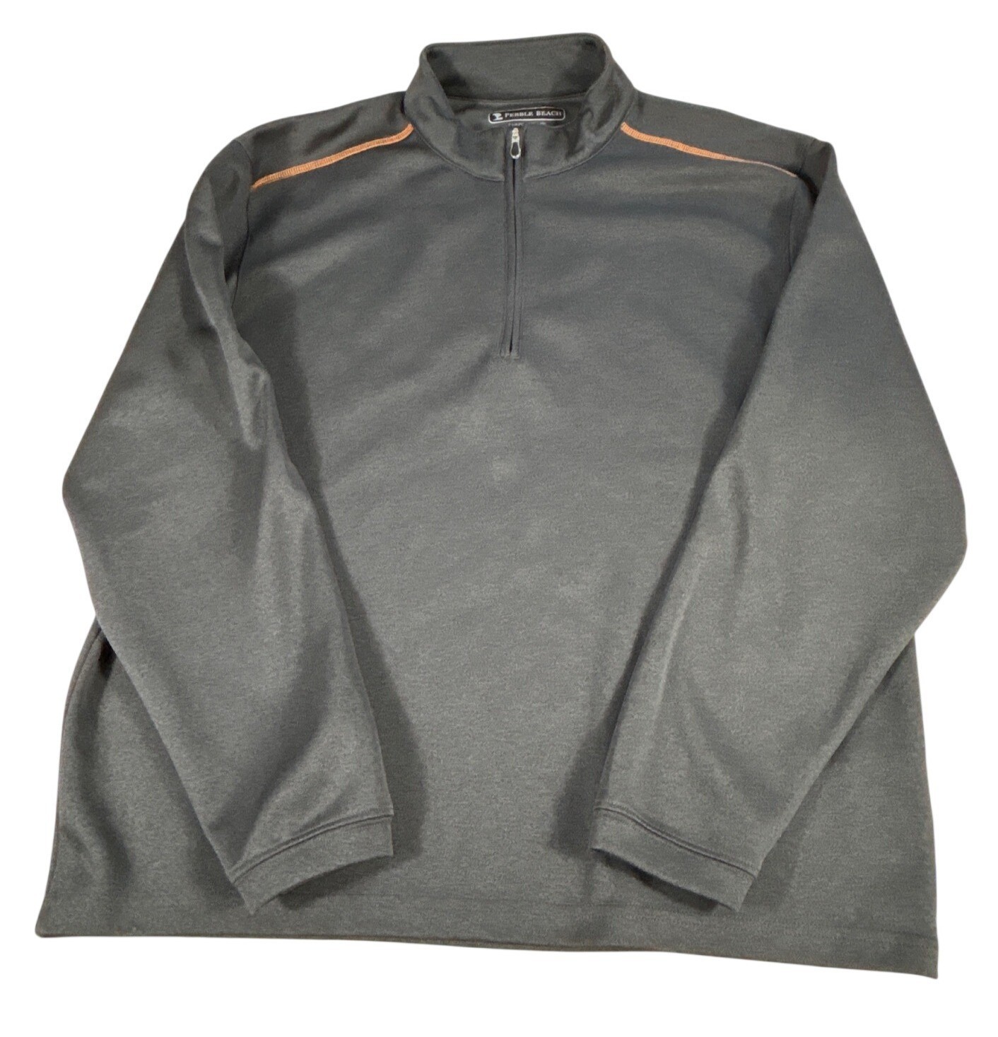 Pebble Beach Performance 1/4 Zip Pullover Gray Mens Size L Long Sleeve Outerwear gallery