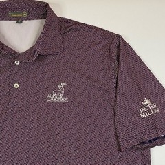 Peter Millar Summer Comfort Polo Shirt XL Reindeer Sanctuary AOP Performance