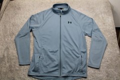 Under Armour Loose Fit Men’s Full Zip Performance Pullover Men’s Large Gray