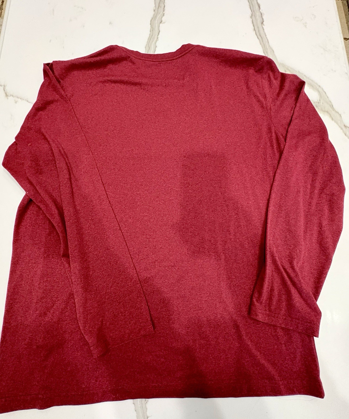 Nike Dri Fit Mens Long Sleeve Athletic Training Shirt Burgundy Size L gallery