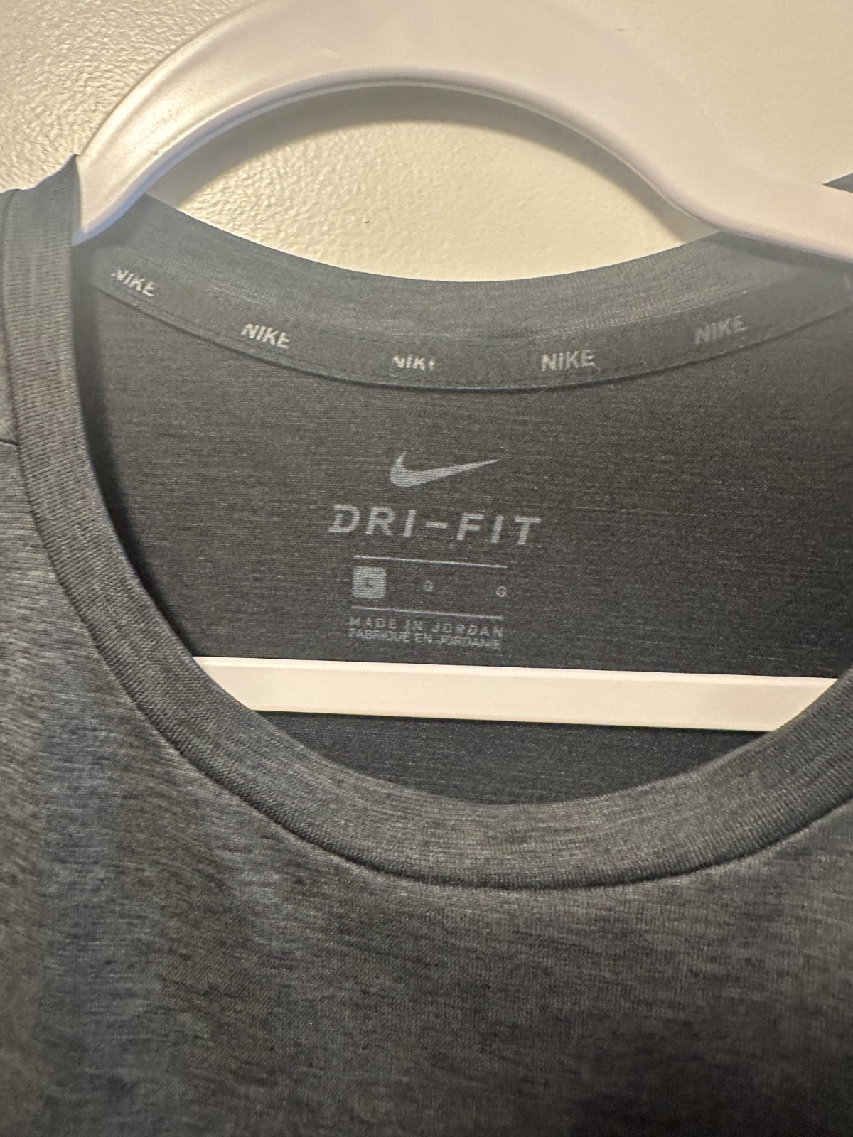 Nike Dri-Fit Training Tee Mens L Dark Gray Heather Short Sleeve gallery