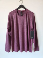 NWT LULULEMON RNFG/PLYC Wine Red Metal Vent Tech LS 2.0 Top Shirt Men’s XXL
