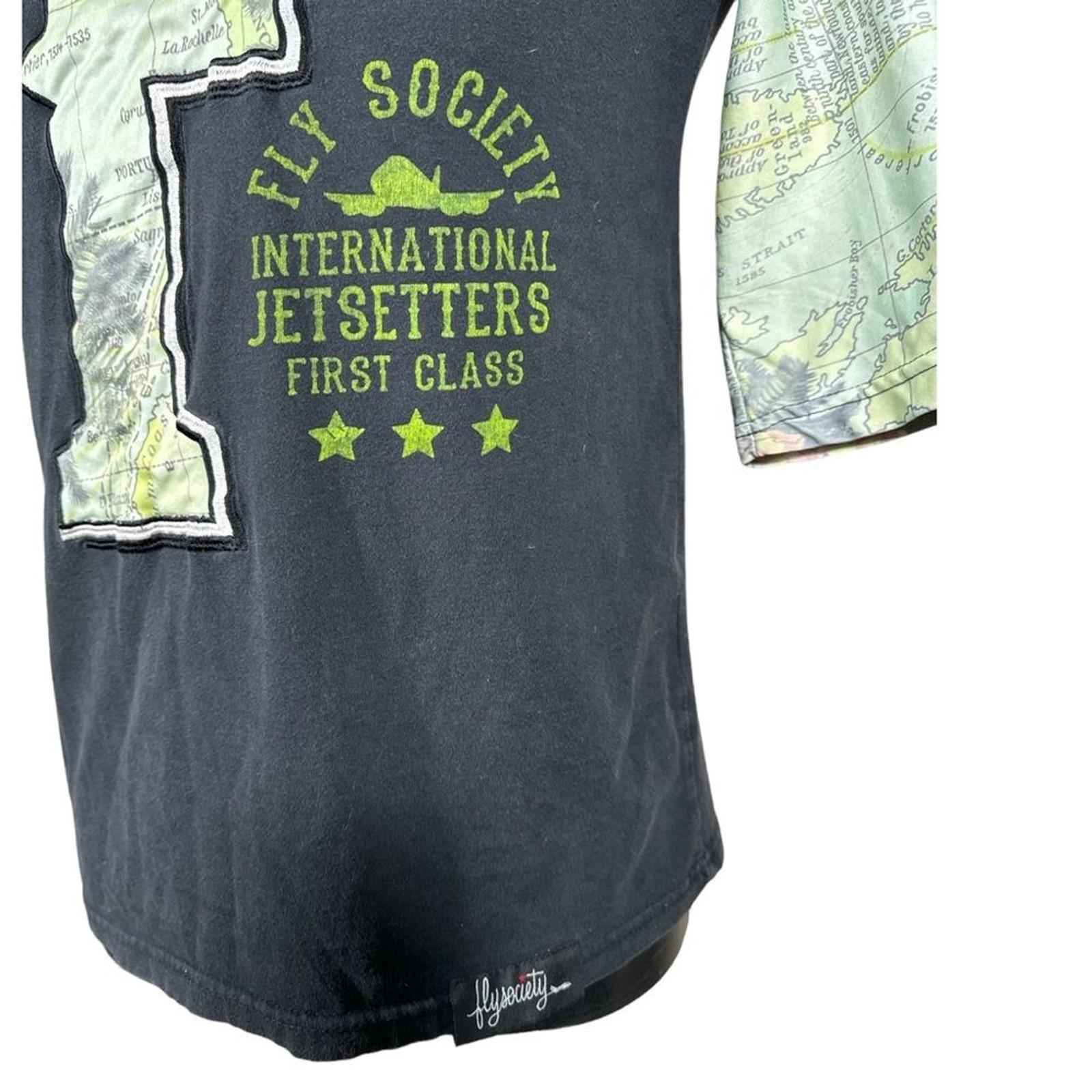 Fly Society Tropical Palm Print Rash Guard Board Shirt Beach Sun Vacation gallery
