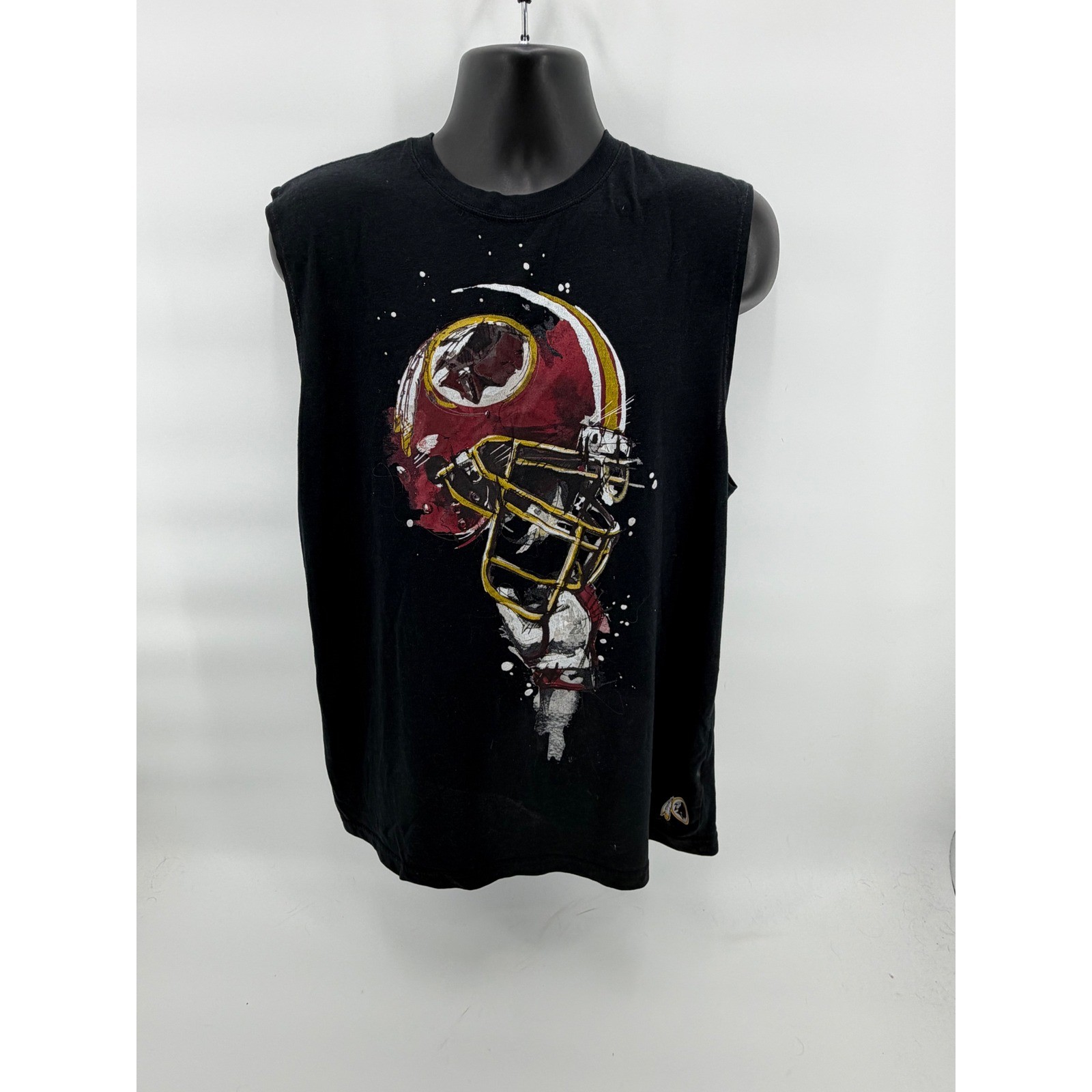 Vintage Nike NFL Washington Redskins Sleeveless Shirt Mens XL Black Graphic Tee gallery