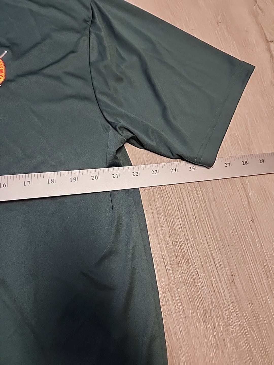USMC Academy Harlingen Texas Logo Green Lightweight Polo Shirt Mens Large gallery