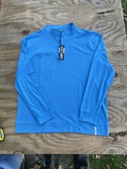 Black Clover Men’s Clyde Delirium Golf Pullover 1/4 Zip Pocket XL Blue NEW $110