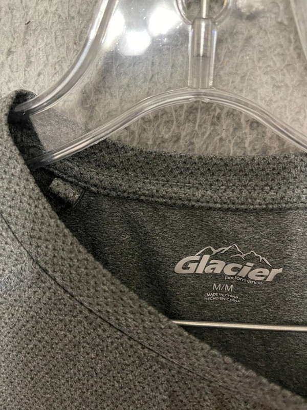 Glacier Performance Men's Shirt Size Medium Gray Short Sleeve Running Polyester gallery