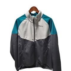 Craft Glide Jacket Men’s XL White Gray Green Waterproof Windproof Full Zip