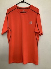 Adidas Mens Clima Lite Athletic T-Shirt Sz XL-Tech Fit Orange Sports Athleisure