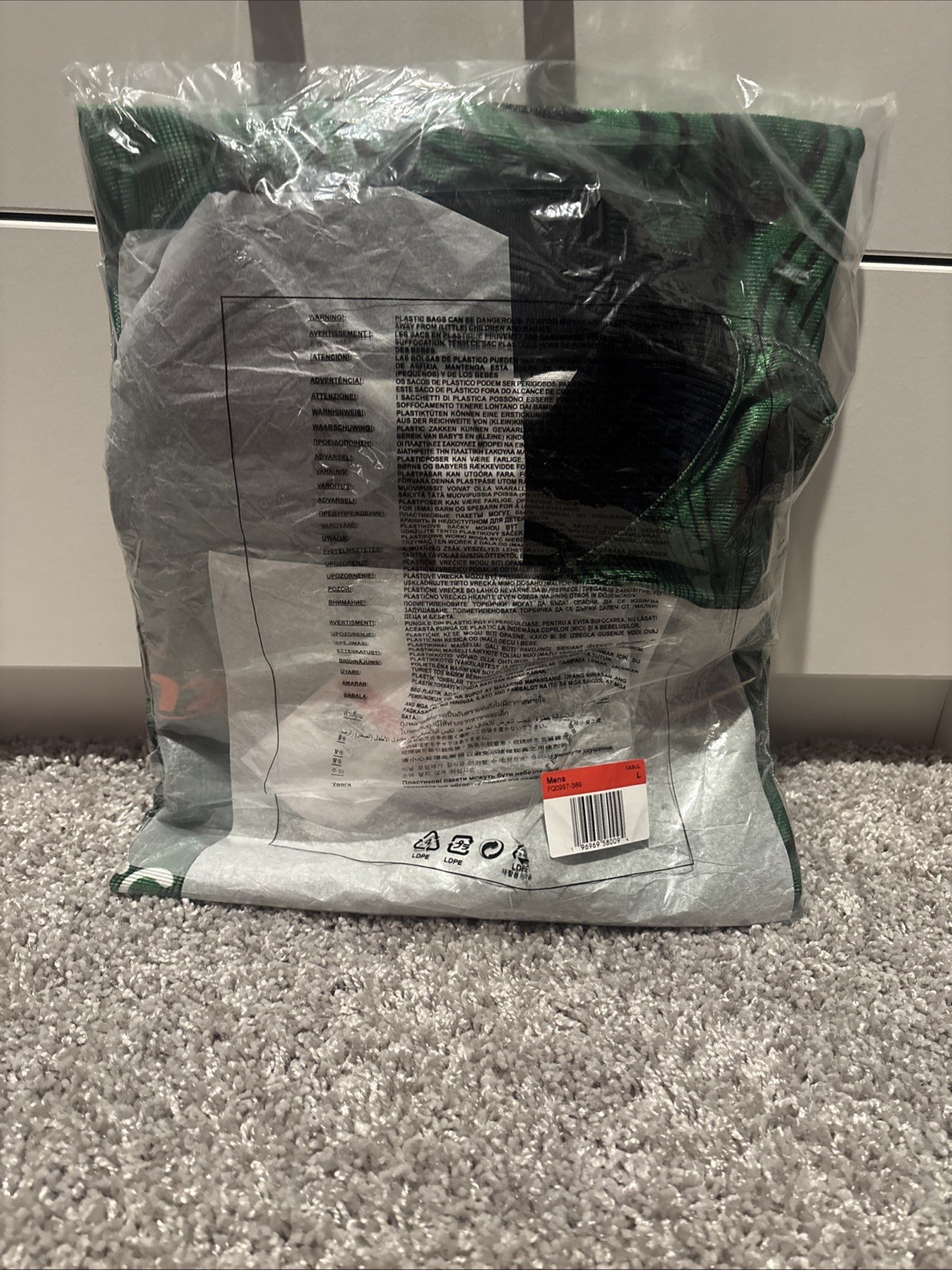 Nike x Off-White Allover Print Jersey Kelly Green Size L NWT FQ0998-389 gallery