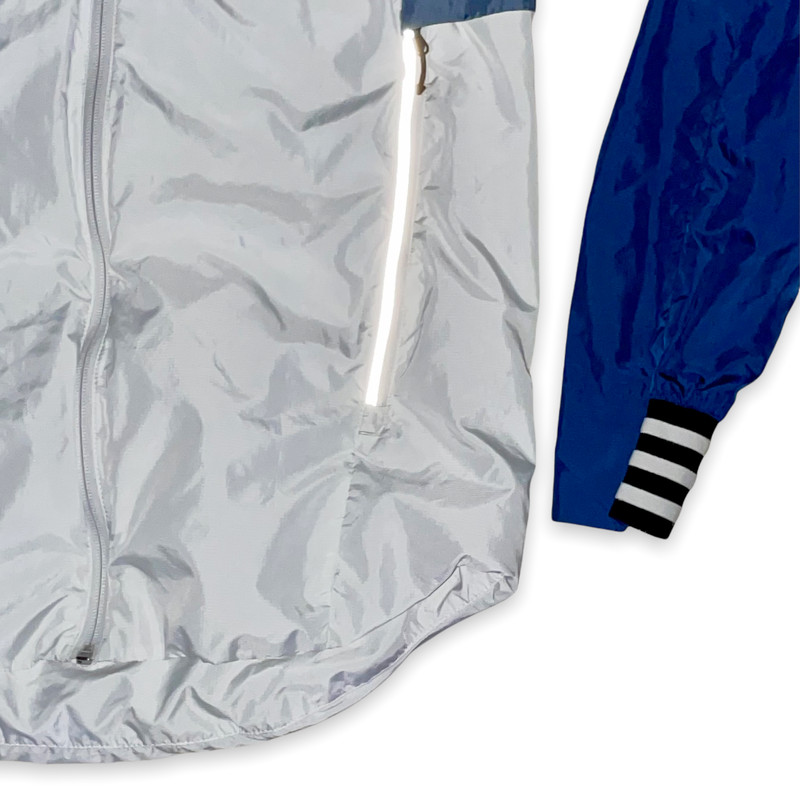 NWT Adidas Equipment Jacket Windbreaker White Blue Cal Surf Sm gallery