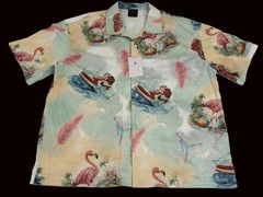 Jordan Essentials Printed Mesh Camp Top Sail Glacier Blue IB3007-133 Size L NWT
