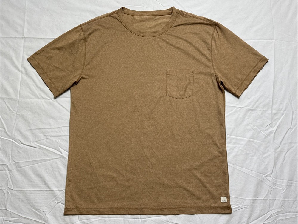 Vuori Men’s Athletic Performance Side Pockets Shirt Size Unknown Brown #1263