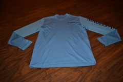 E27- Magellan Outdoors Mag Wick Blue Long Sleeve 100% Polyester Top Size Small