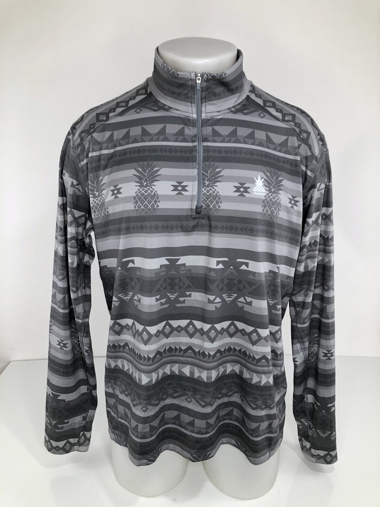 Rare CHUBBIES - Md. AZTEC Southwestern PINEAPPLE Athletic Pullover Shirt - EXC