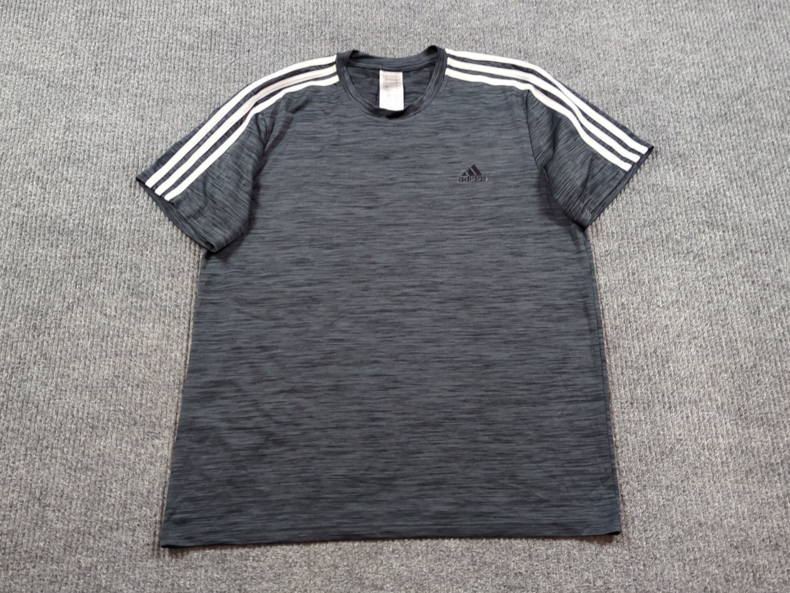 Adidas Shirt Mens Large Gray Short Sleeve T-shirt Run Soccer Short Sleeve gallery