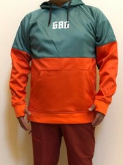 686 Link Bonded Fleece Pullover Hoody (L) Marine Green Colorblock L9WCST07-MARN