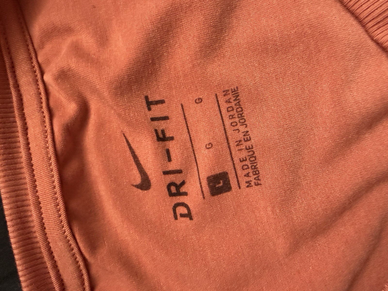 Nike Dri-FIT men’s M sleeveless Tshirt, burnt orange/copper, cotton soft gallery