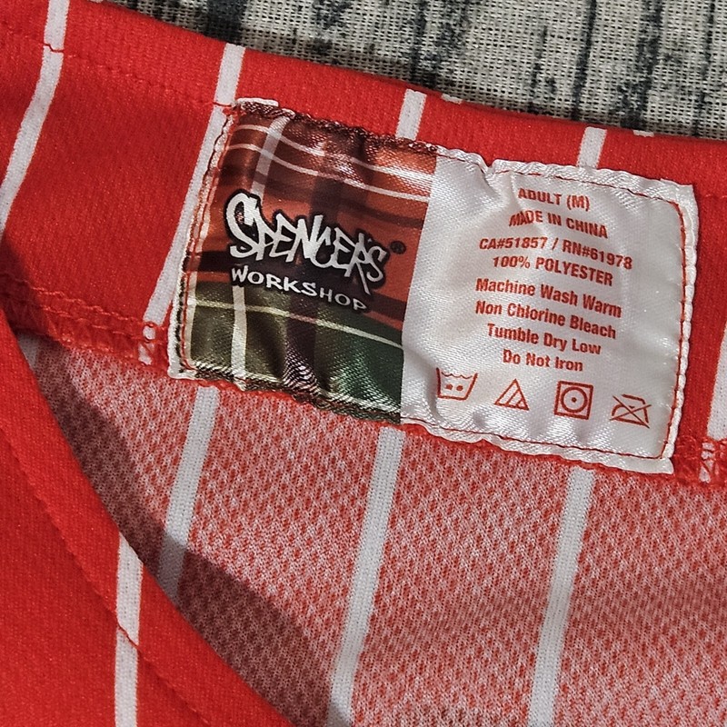 Spencers Baseball Jersey Medium Holiday Drinking Team Christmas Mens Xmas Crawl gallery