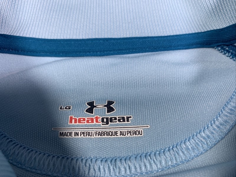 Under Armour Mens Blue Aqua Large Polo Golf Shirt gallery