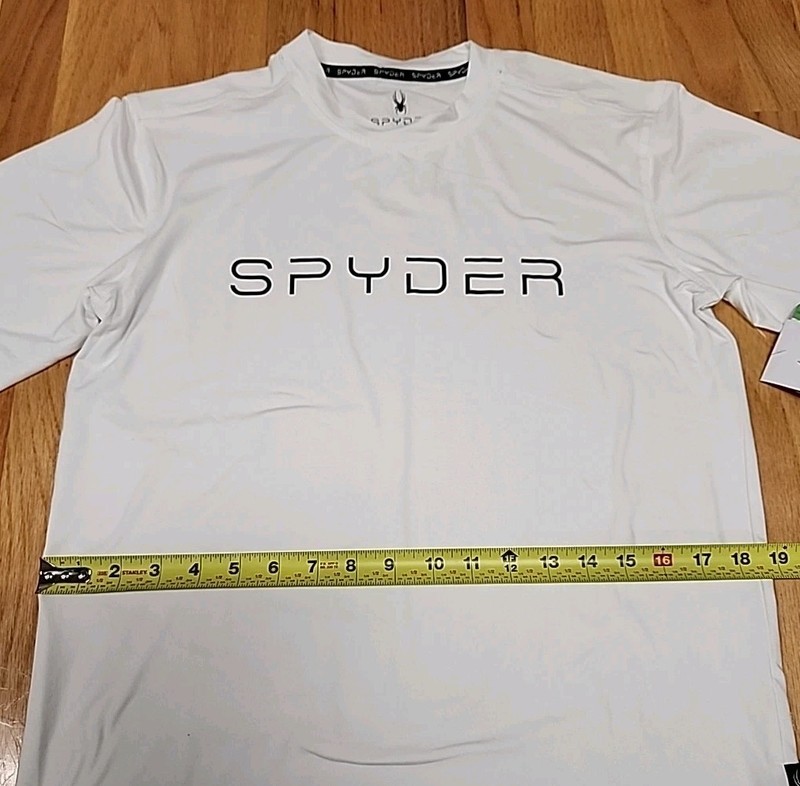 Spyder Active Performance T Shirt White-Proweb Mens Small Activewear Gym gallery