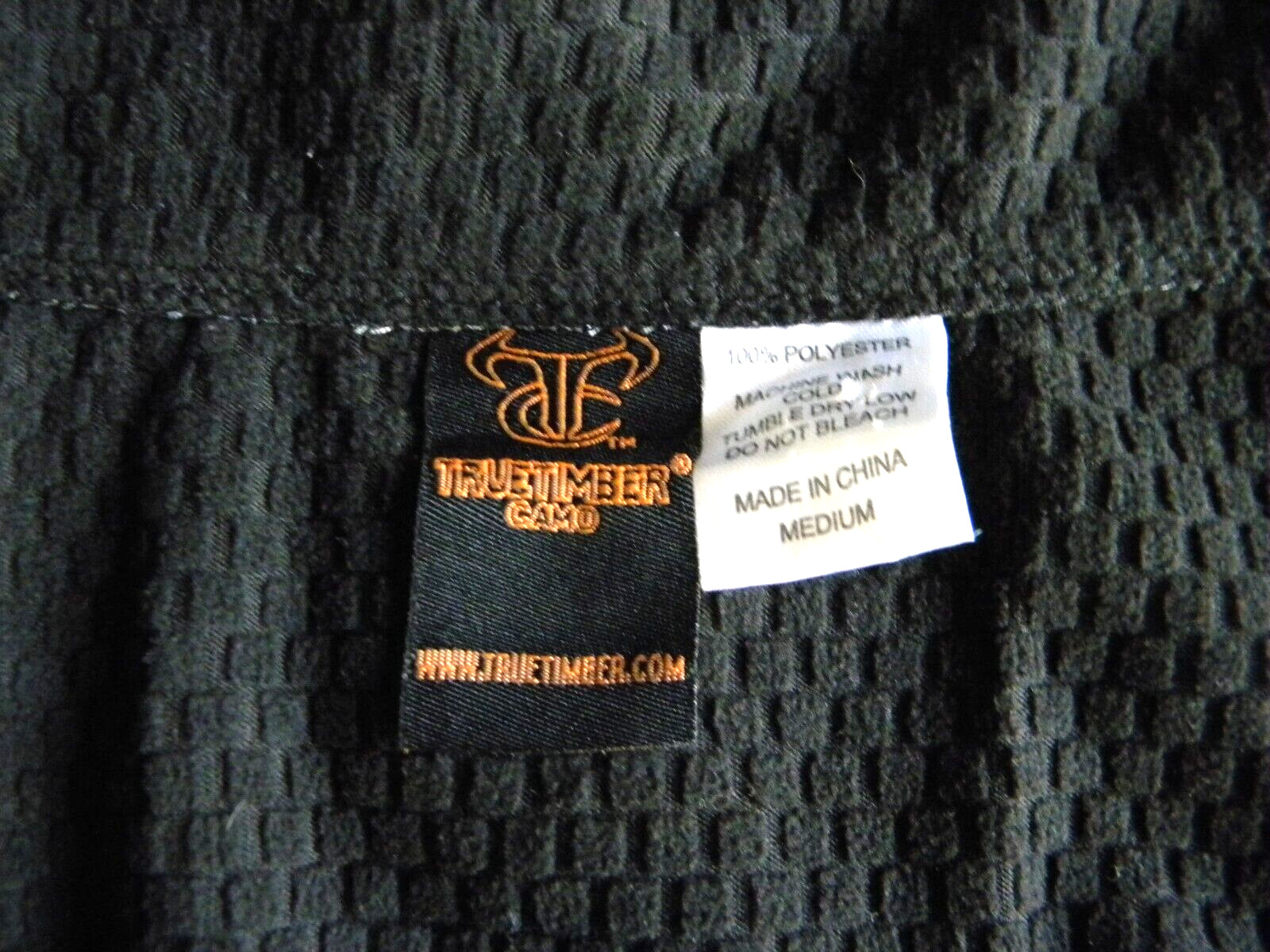 TrueTimber Mens Camo Black Jacket 1/2 Zip Size M gallery