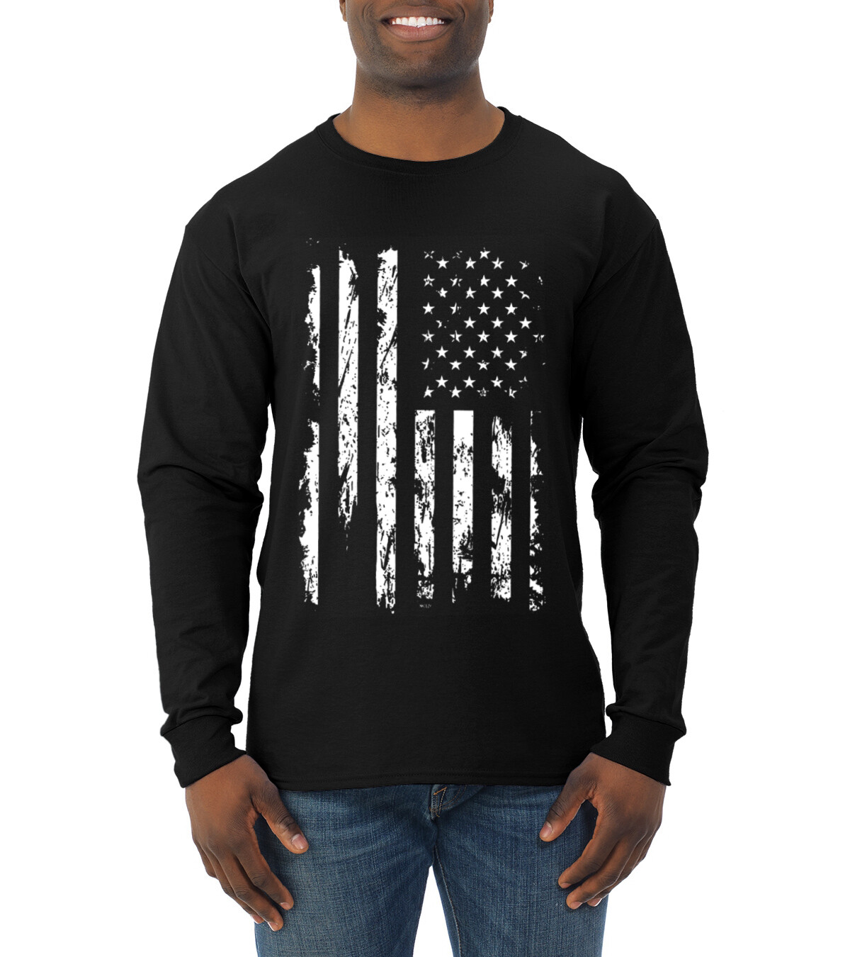 United States Flag Distressed USA Men American Pride Long Sleeve Tshirt gallery