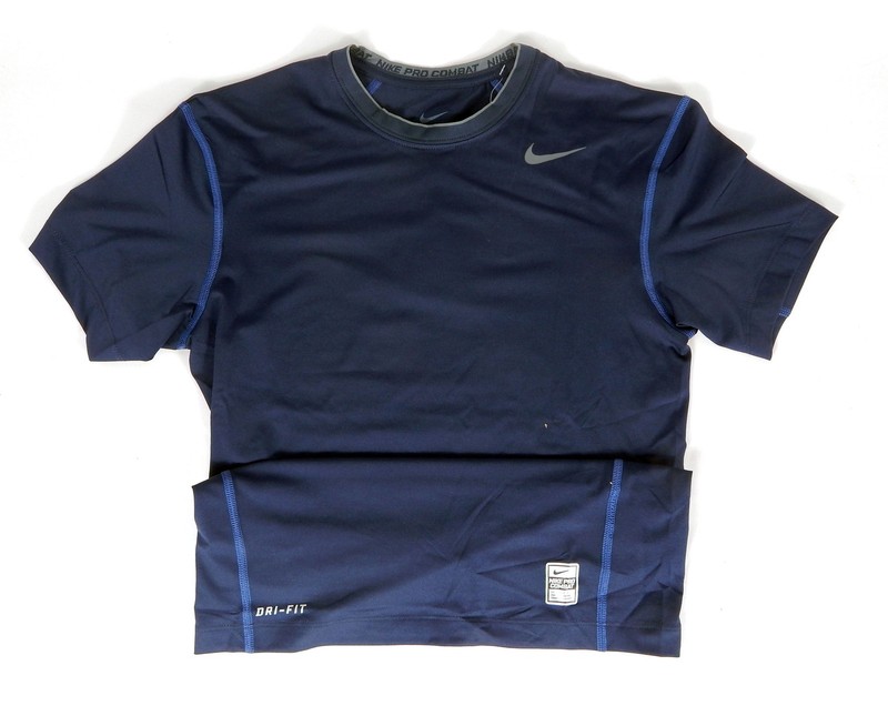 2011 Mens Nike Pro Combat Authentic Navy Training Dri Fit Shirt Core NWT L 77S gallery