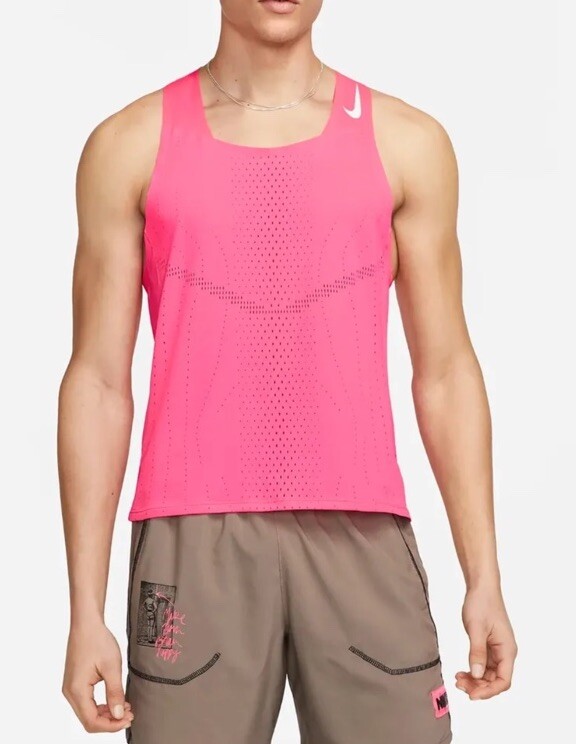 Nike Dri-FIT ADV AeroSwift Men's Racing running Single T Pink Sz XL DM4624-639 gallery