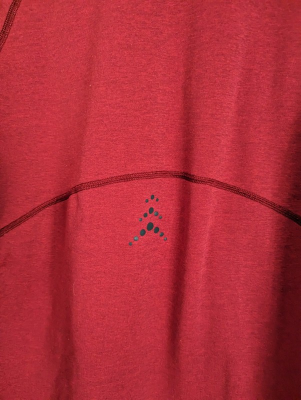 REI Mens Small Red 1/4Zip Pullover Outdoor Hiking Sweatshirt Snap Button Neck 32 gallery