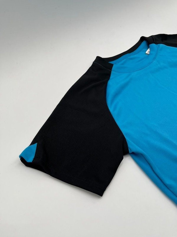 Adidas Youth Small Blue Black Climalite Athletic Short Sleeve Tee gallery